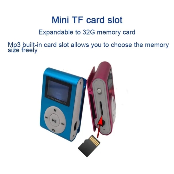 World's smallest MP3 multimedia player, retro look clips on w expandable memory - Picture 3 of 7